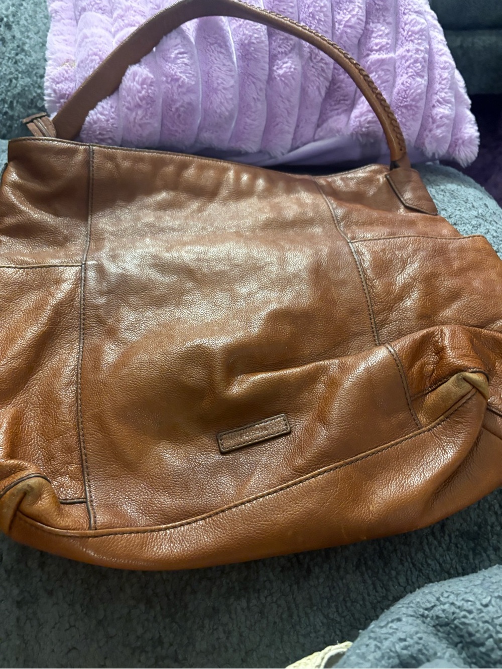 Fossil Cognac Leather Shoulder Bag